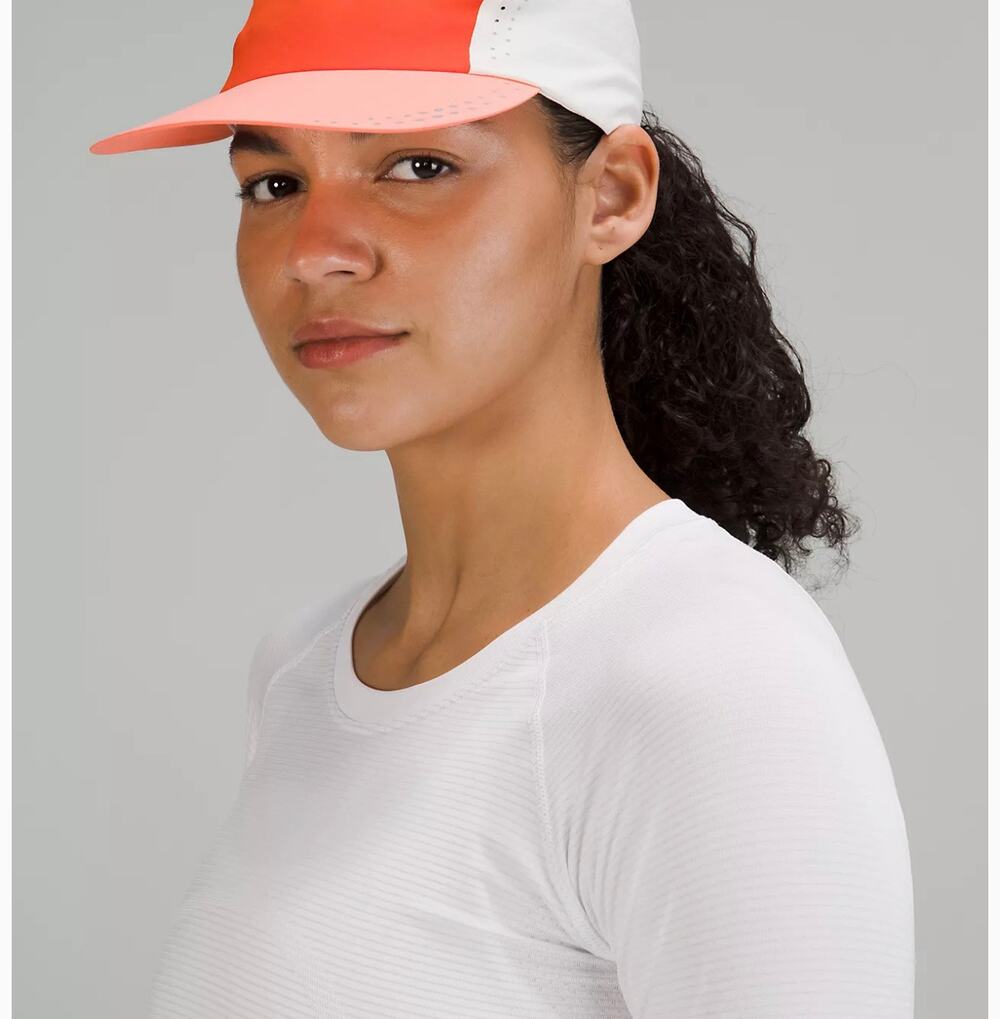 NWT Lululemon Womens Solar Orange Lightweight Crushable Running Hat L/XL